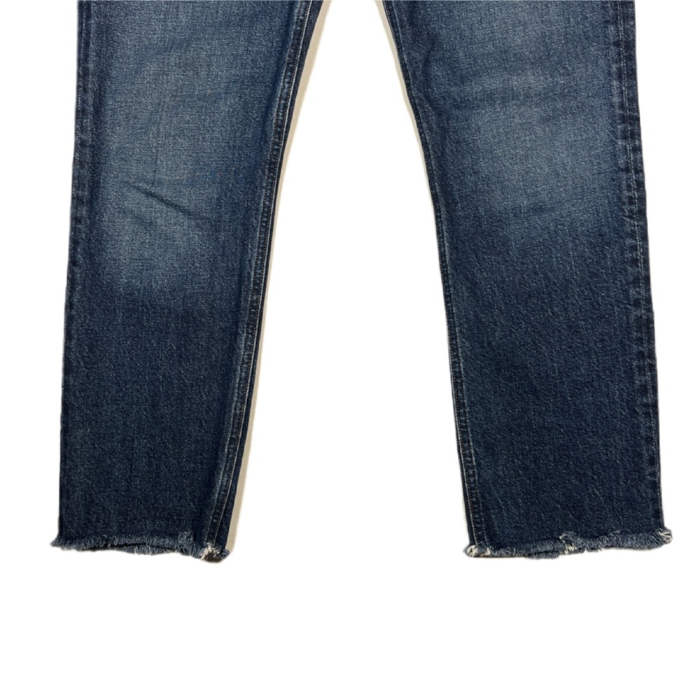 AGOLDE Women’s Size 28 Dark Wash Riley Long High Rise Straight Jeans Button Fly - Picture 7 of 12